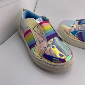 Wonder Nation Kids Sneakers with Rainbow and Iridescent Shine